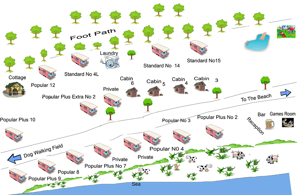 Seaview Holiday Park - Site Plan-