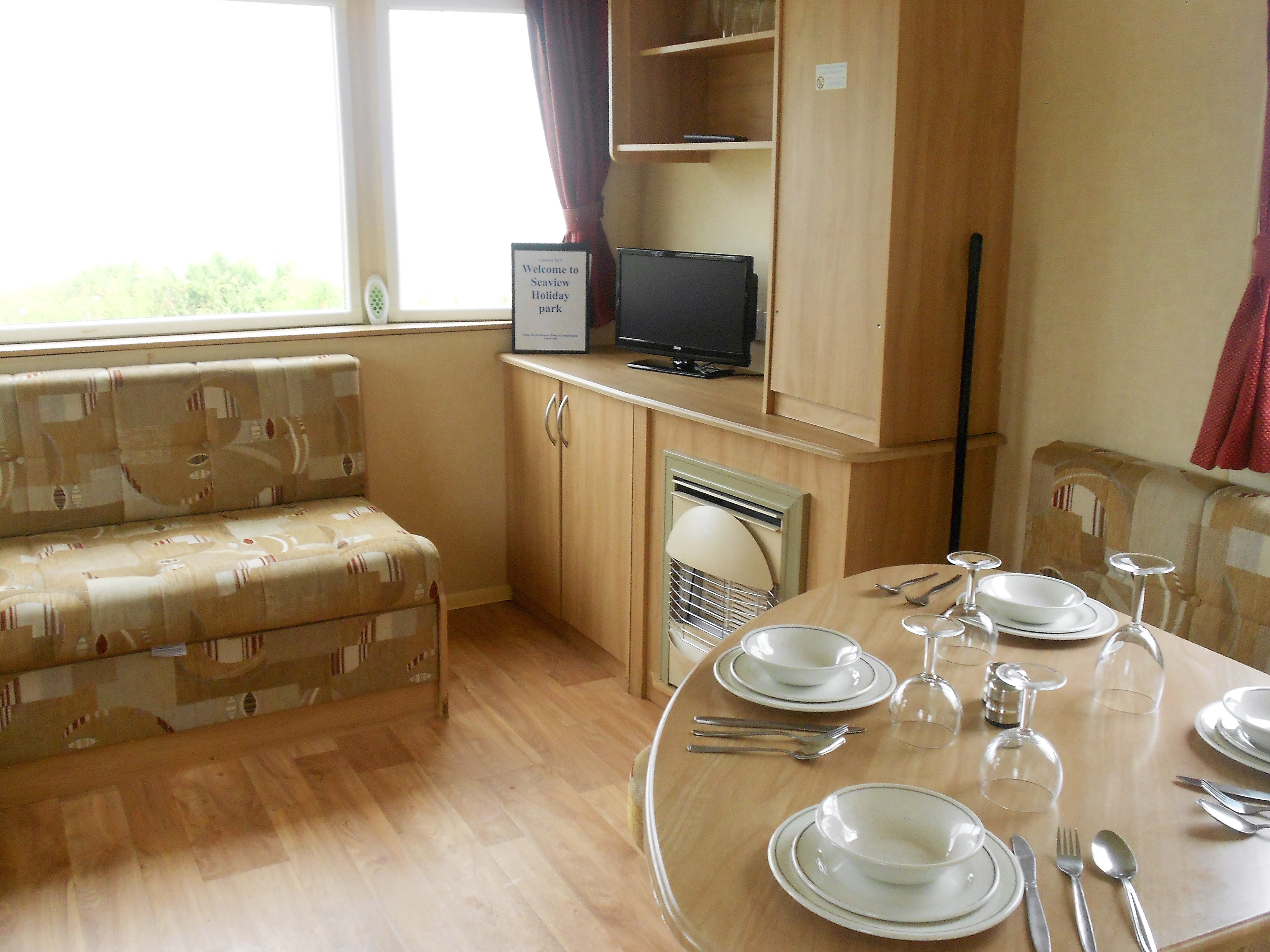 Modern, comfortable and spacious caravans at Seaview