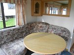 Standard caravan dining area